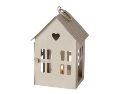 Boltze Home Laterne Alamo Klein 13 cm x 7 cm x 9 cm Beige
