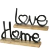 Boltze Home Schriftzug Love Home 2-fach Sortiert 17,7 cm x 30,6 cm Natur-Schwarz