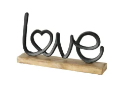 Boltze Home Schriftzug Love Home 2-fach Sortiert 17,7 cm x 30,6 cm Natur-Schwarz