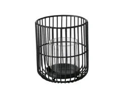 Boltze Home Windlicht Cindy Klein Ø 12 cm x 14 cm Schwarz