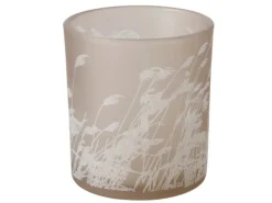 Boltze Home Windlicht Reedy Ø 7 cm x 8 cm Beige