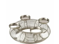 Online Boltze Kerzenleuchter Ringvi Rund 12 cm x 35 cm x 12 cm Silber