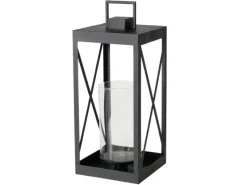 New Boltze Laterne Xenia Groß 58 cm x 26,5 cm x 26 cm Schwarz