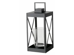 Boltze Laterne Xenia Klein Rechteck 21 cm x 21,5 cm x 45 cm Schwarz