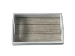 Boltze Tablett Conner Klein 5 cm x 14 cm x 23 cm Weiß