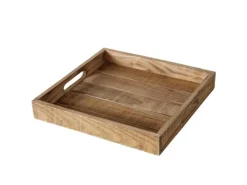 Boltze Tablett Mariam Mittel 28 cm x 28 cm Natur