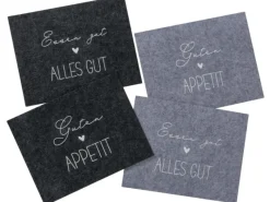 Sale Boltze Tischset 4-fach Sortiert 35 cm x 45 cm Dunkelgrau-Hellgrau