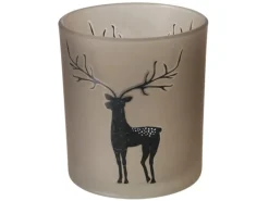 New Boltze Windlicht Hirsch Groß 2-fach Sortiert Ø 9 cm x 10 cm Mehrfarbig