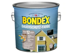 BONDEX Dauerschutz-Farbe (RAL 9017) seidenglänzend 2,5 l
