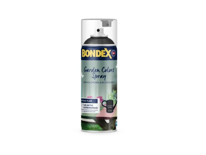 BONDEX Garden Colors Spray Elegantes Schwarz (RAL 9005) 0,4 l