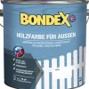 BONDEX Holzfarbe für Außen Weiß 7,5 l