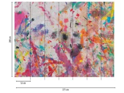 Best Bricoflor Abstrakte Fototapete In Leinwand Optik Digitaldruck Tapete Bunte Farbkleckse Vliestapete Für Kinderzimmer Und Wohnzimmer