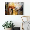 Discount Bricoflor Abstraktes Leinwand Bild In Orange Und Braun Kunstdruck Leinwandbild Im Stil Abstrakter Malerei Wandbild In Gemälde Optik Für Wohnzimmer