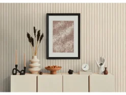 Bricoflor Akustikpaneele Tapete Creme Beige Ideal für Schlafzimmer und Büro Moderne Vliestapete in Holzoptik