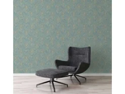 Bricoflor antik Vliestapete Im Jugendstil Vintage Tapete Hellblau Ideal für Flur und Esszimmer Nostalgische Vlies Mustertapete Ornament Der 20er Jahre