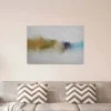 Bricoflor Aquarell Wandbild Modern Skandinavisches Leinwandbild Mit Wasserfarben Motiv Keilrahmen Bild In Weiß Und Gold Auf Canvas Für Büro