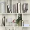 Sale Bricoflor ausgefallene Tapete mit Bücherregal Muster 3D Tapete Ideal für Wohnzimmer und Büro Weiße Vliestapete mit Regel Design