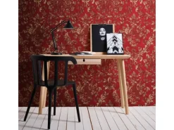Bricoflor Barock Tapete in Rot und Gold Vintage Tapete mit Elegantem Ornament Neobarock Vliestapete Ideal für Schlafzimmer und Bars