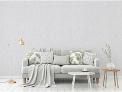 Bricoflor überstreichbare Tapete mit Blätter Muster Moderne Vliestapete zum überstreichen Retro Strukturtapete für Wohnzimmer