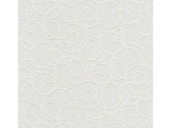 New Bricoflor überstreichbare Tapete mit Kreis Muster Vlies Mustertapete in Weiß zum überstreichen Wohnzimmer und Badezimmer Vliestapete Gemustert