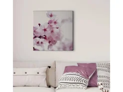Bricoflor Bild Mit Kirschblüte Blumen Leinwandbild Ideal Für Mädchenzimmer Und Schlafzimmer Romantisches Wandbild Mit Japanischer Kirschblüte