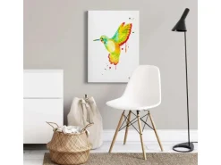 Discount Bricoflor Bild Mit Kolibri Buntes Vogelbild Im Kunst Design Ideal Für Wohnzimmer Und Schlafzimmer Leinwand Bild Mit Vogel Gemalt
