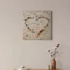 Bricoflor Bild Mit Steinen Als Herz Leinwand Bild Mit Strand Motiv Ideal Für Schlafzimmer Und Badezimmer Wandbild Im Maritimen Stil In Beige Und Grau