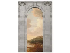 Discount Bricoflor Bild Mit Torbogen Antike Architektur Auf Leinwandbild Gemälde Stil Kunst Wandbild Ausgefallen 80 X 120 Cm Für Wohnzimmer