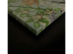 Online Bricoflor Blumenbilder Für Wohnzimmer Und Schlafzimmer Leinwandbild Mit Blumen Bunt 80 X 120 Cm Wandbild Floral Im Vintage Stil