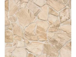 Bricoflor Bruchstein Tapete in 3D Optik Beige Creme Maritime Vliestapete in Steinoptik Naturstein Wandtapete für Küche und Flur