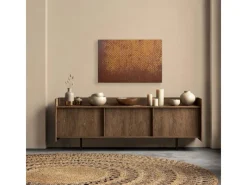 Bricoflor Deko Wandbild In Rostoptik Leinwandbild Im Industrial Style Used Look Leinwand Braun Ideal Für Wohnzimmer 120 X 80 Cm