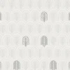 Bricoflor Feder Tapete Elegant 20er Jahre Vliestapete mit Muster in Weiß Silber Vlies Mustertapete im Art Deco Stil für Schlafzimmer und Badezimmer