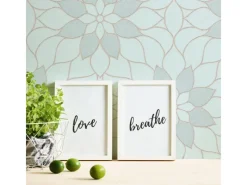 Outlet Bricoflor Florale Tapete in Pastellfarben Mosaik Vliestapete Floral mit Glitzer Effekt Vlies Mustertapete mit Blumen in Hellblau Mint