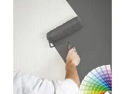 Outlet Bricoflor Gestreifte Vliestapete überstreichbar Weiße Tapete Dünne Linien Schlicht Zum überstreichen Uni Wandtapete Gemustert für Büro