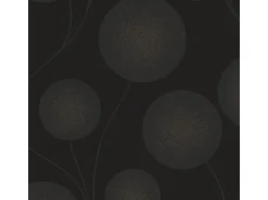 Sale Bricoflor Glitzer Tapete in Schwarz Gold Kreis Vliestapete Floral Ideal für Wohn und Schlafzimmer Schwarze Vlies Mustertapete mit Blumen Abstrakt