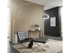 New Bricoflor Goldene Tapete Geometrisch Moderne Vliestapete mit Dreieck Design in Gold Mustertapete mit Metallic Effekt für Schlafzimmer und Esszimmer