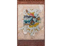 Outlet Bricoflor Graffiti Tapete Für Jugendzimmer Und Kinderzimmer Vliestapete In Steinoptik Fototapete Für Kinder Mit Mauer Design