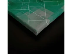 Hot Bricoflor Grünes Bild Abstrakte Kunst Modern Leinwandbild Geometrisch Mit Pixeln Farbverlauf Leinwand Für Wohnzimmer 120 X 80 Cm