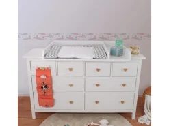 Discount Bricoflor Hasen Tapeten Bordüre für Kinderzimmer in Rosa und Grau Selbstklebende Bordüre mit Wolken für Mädchen Tapetenbordüre Ideal für Babyzimmer