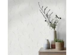 Discount Bricoflor Helle Tapete in Marmoroptik Papier Marmortapete Schlicht Ideal für Flur und Schlafzimmer Marmor Papiertapete in Weiß Grau