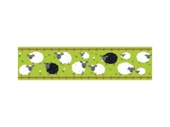 New Bricoflor Kinderzimmer Bordüre mit Schafen Selbstklebend Tier Tapetenbordüre in Grün Ideal für Babyzimmer Vlies Kindertapete für Jungen und Mädchen