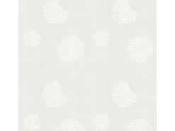 Bricoflor Kreis Tapete Floral überstreichbare Vliestapete mit Blüten Modern für Esszimmer und Wohnzimmer Vlies Mustertapete mit Blumenmuster in Weiß