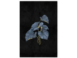 Discount Bricoflor Leinwand Schwarz Bild Mit Blättern Im Botanical Stil Modernes Wandbild Mit Palmenblättern 80 X 120 Cm Ideal Für Küche