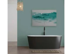 Clearance Bricoflor Leinwandbild Mit Fischen Küchen Und Badezimmer Bild Mit Meer Motiv Fischschwarm Auf Wandbild In 120 X 80 Cm