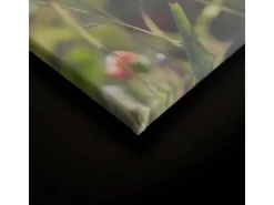 Clearance Bricoflor Leinwandbild Mit Mohnblumen In Sonne Wandbild Mit Blumenwiese Auf Leinwand Im Landhausstil Für Küche In 90 X 60 Cm