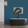 Bricoflor Leinwandbild Mit Papagei Gemalt Kunst Wandbild Mit Vogel Für Kinderzimmer Und Büro Bild Farbverlauf In 90 X 60 Cm
