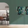 Clearance Bricoflor Mid Century Bild Türkis Mint Ausgefallenes Wandbild Mit Kunst Motiv Leinwandbild Abstrakte Kunst Retro Stil 90 X 60 Cm