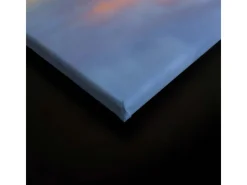 Bricoflor New York Leinwand Bild In Rosa Und Hellblau Romantisches Leinwandbild Mit Sonnenuntergang Ideal Für Schlafzimmer Skyline Wandbild Auf Canvas