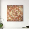 Hot Bricoflor Orientalisches Wandbild In Orange Und Gelb Marokkanisches Leinwandbild Mit Ornament In Mosaik Optik Boho Bild Als Wand Deko Für Wohnzimmer