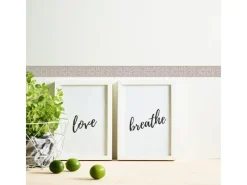 Bricoflor Ornament Tapeten Bordüre in Weiß Grau Selbstklebende Tapetenbordüre im Barock Stil Wohnzimmer und Schlafzimmer Vliestapete mit Vinyl